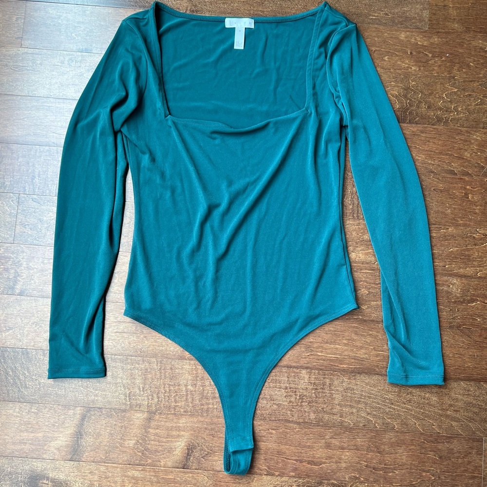 Leith square neck thong bodysuit. Never worn but removed the tags.